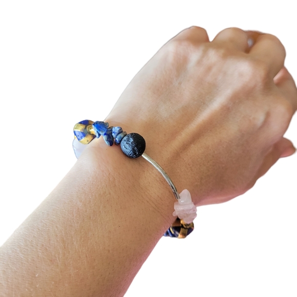 Handmade Bohemian Crystals & Vintage Thai Beads Bracelet - Picture 3 of 5